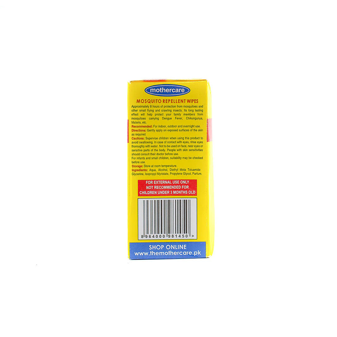 left-side-mothercare-mosquito-repellent-wipes- 10Pcs