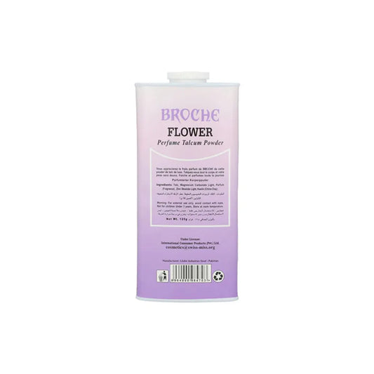Broche Flower Talcum Powder 125gm