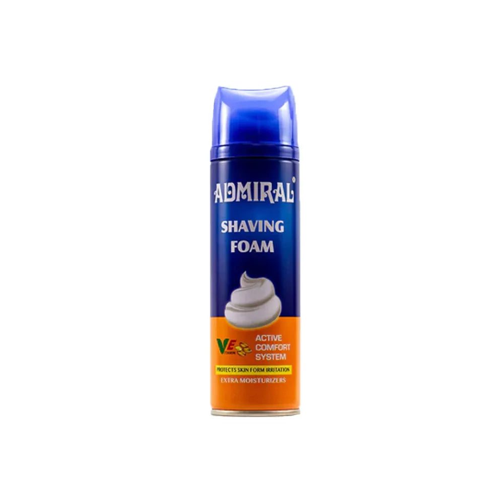 Admiral Active Comfort Shaving Foam blue and orange aerosol can