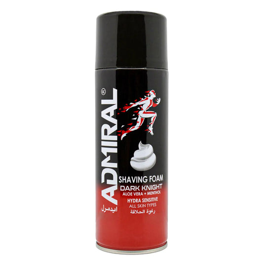 Admiral Dark Knight Shaving Foam black and red aerosol can