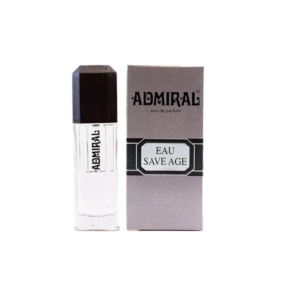 Admiral Eau Save Age Eau De Parfum 15ml bottle and silver packaging