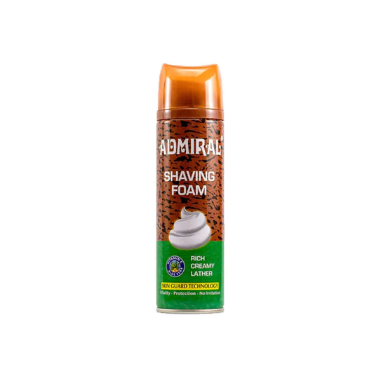 Admiral Rich Creamy Lather Shaving Foam textured can with orange cap