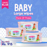 Mothercare Baby Wipes Pink 70Pcs (Pack of 3)