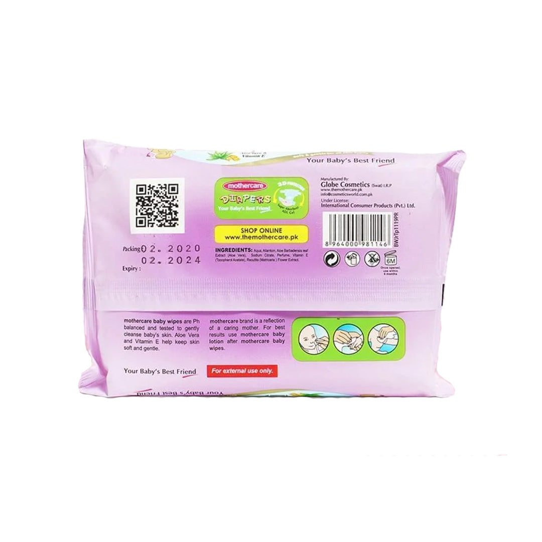 Mothercare Baby Wipes Purse Pack - Purple